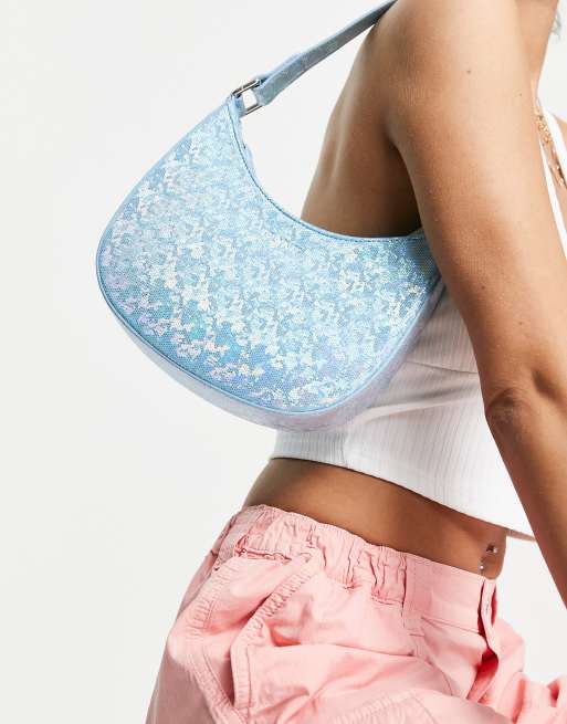 Glynit - Popi - Borsa da spalla arrotondata iridescente 