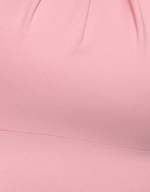 Goddiva Cape sleeve chiffon and sculpting stretch jersey crepe maxi dress in blush, 4 of 4