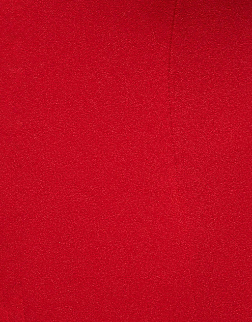 Goddiva Capped sleeve v neck pleated fit & flare maxi dress in red, 4 of 4