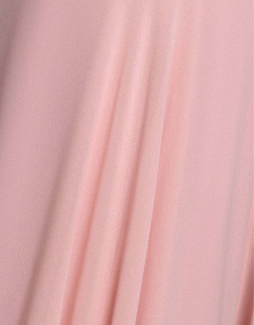 Goddiva Chiffon cowl twisted rope strap lace in blush, 4 of 4