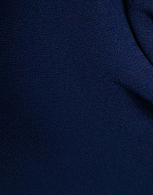 Goddiva Chiffon cowl twisted rope strap lace in navy, 3 of 4