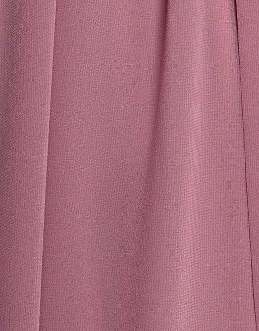 Goddiva Chiffon flutter sleeve wrap maxi dress in lavender, 4 of 4