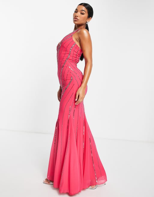 Goddiva pink outlet dress