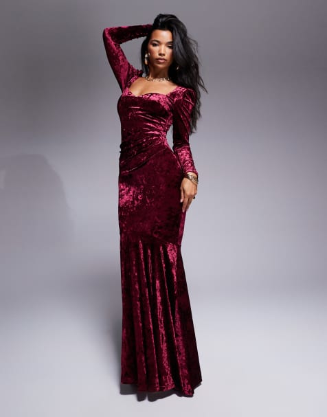 Asos red prom dress shop