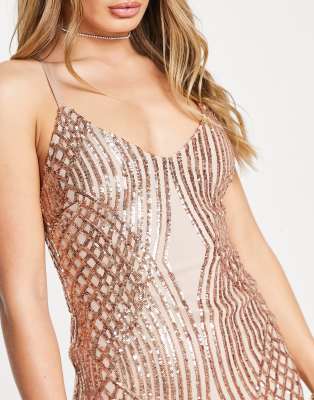 gold backless mini dress