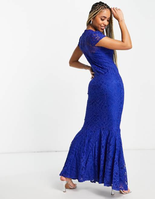 Asos royal outlet blue dress