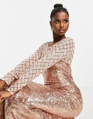 goddiva champagne sequin dress