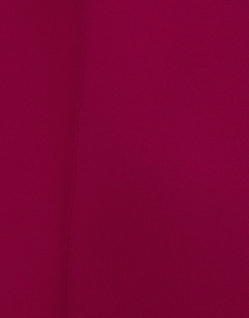 Goddiva Multiway cape chiffon sweetheart maxi dress in magenta, 4 of 4