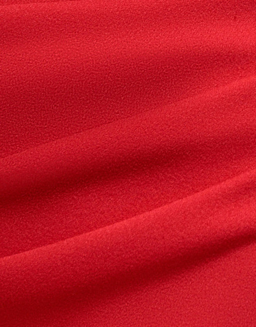 Goddiva Off the shoulder satin bow neck maxi dress in red, 4 of 4