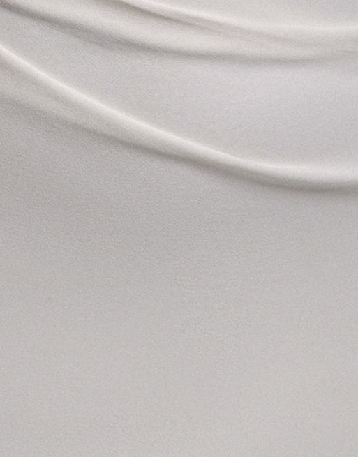 Goddiva One shoulder cape sleeve maxi dress in white, 4 of 4