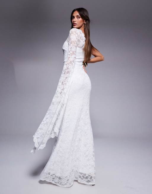 open lace back dress One Shoulder Evening Maxi Dress - Navy