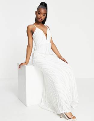 Goddiva plunge maxi sequin dress in 