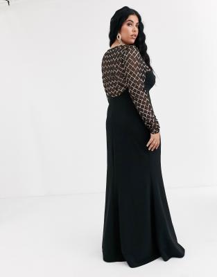 goddiva sequin maxi dress