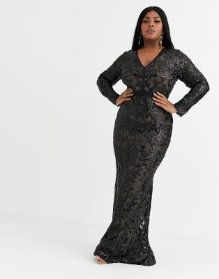 goddiva black sequin dress