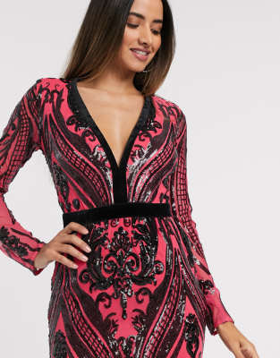 robe rose et noir