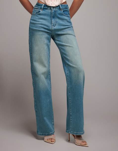 Goddiva Straight leg denim jeans in blue - view 1