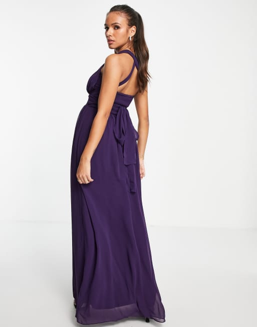 Asos purple bridesmaid clearance dress