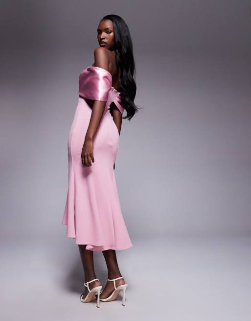 twist knot midi dress TWIST KNOT HALTERNECK FEATHER MIDI DRESS | CULT MIA