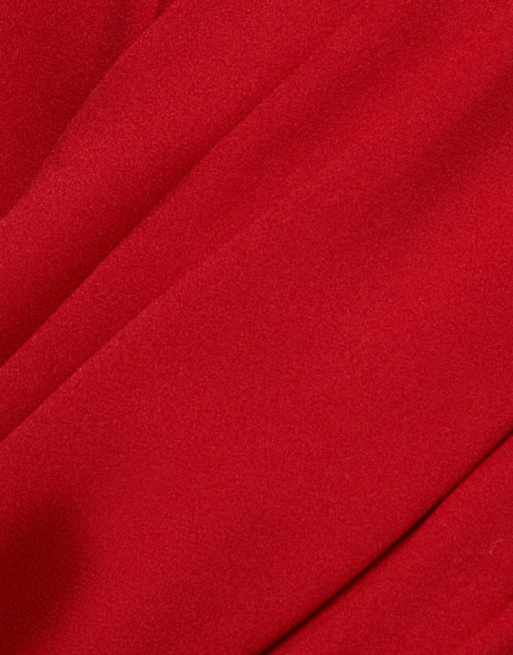 Goddiva V neck cowl back pleated sleeve sculpting stretch jersey maxi dress in red, 4 of 4