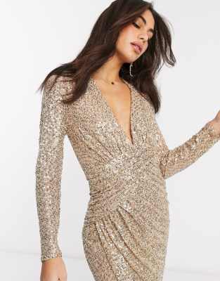 asos sequin maxi