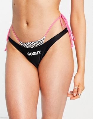 GoGuy stay weird festival tie side bikini bottoms co-ord - ASOS Price Checker
