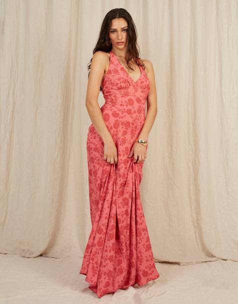 Going Somewhere Halterneck maxi dress in red - view 1