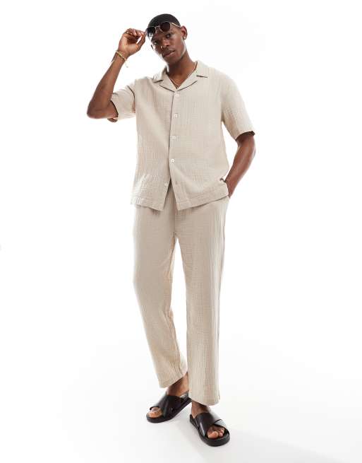 Goldsboro - Coordinato color pietra con rever