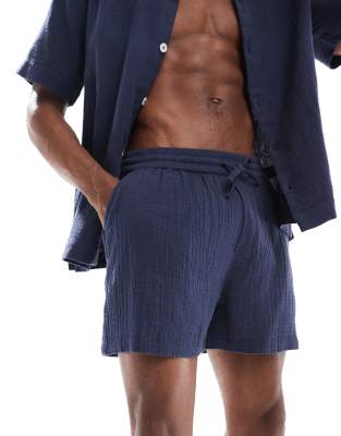 resort beach shorts in navy