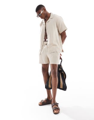 resort beach shorts in stone-Neutral