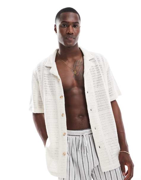 Goldsboro revere beach shirt in crochet check - view 1