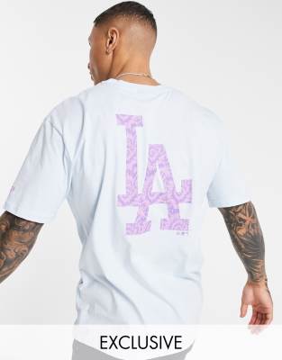 Голубая футболка с логотипом команды "LA Dodgers" New Era – эксклюзивно для ASOS-Голубой