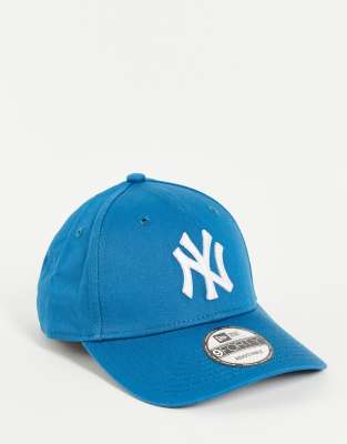 фото Голубая кепка с логотипом команды ny yankees new era 9forty-голубой