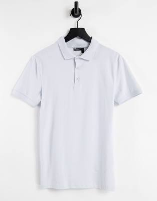 Голубое обтягивающее поло из органического хлопка ASOS DESIGN-Голубой