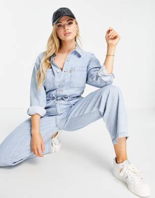   Asos Голубой джинсовый комбинезон Levi's