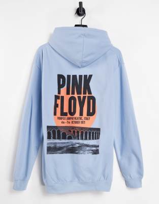 фото Голубой худи с принтом "pink floyd" на спине merch cmt ltd