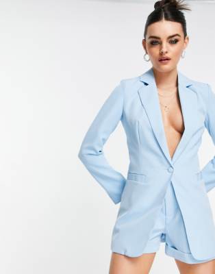   Asos Голубой однобортный блейзер на одной пуговице (от комплекта) Unique21-Желтый