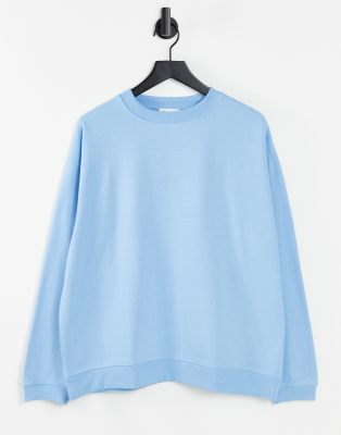 Голубой oversized-свитшот Topshop