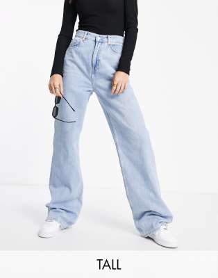 Джинсы и деним Голубые джинсы с широкими штанинами New Look Tall-Голубой