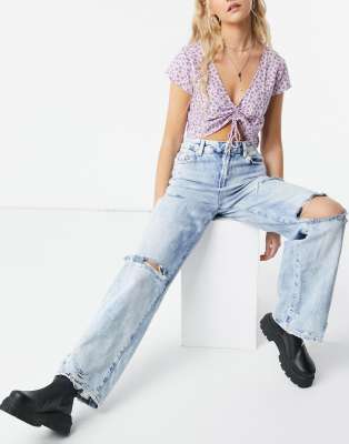 Широкие джинсы wide Leg Bershka