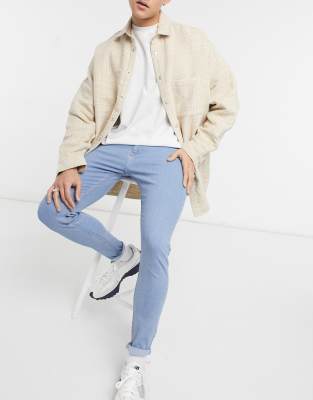 Супероблегающие джинсы Голубые джинсы супероблегающего кроя Bershka-Голубой