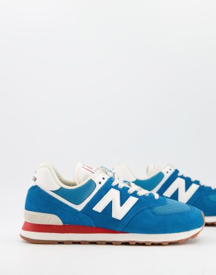 фото Голубые кроссовки new balance 574-голубой