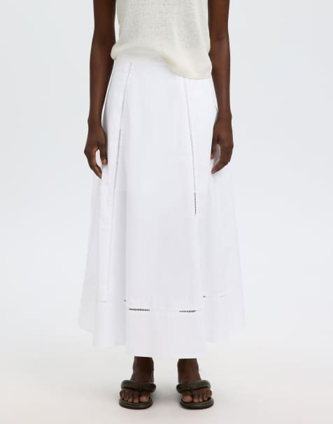 Gonna maxi Selected bianco brillante - view 1
