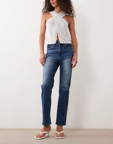 Good American – Always Fits Good – Ciemnoniebieskie jeansy o prostym kroju - view 1