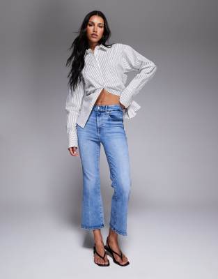 Good American Always Fits Good Legs Cropped Mini Boot Jeans In Blue