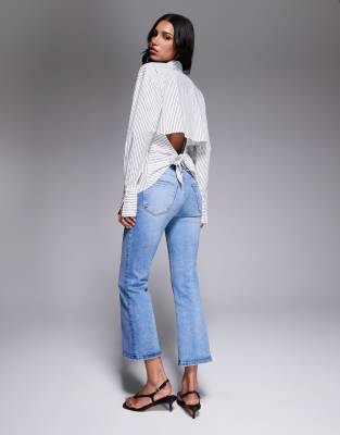 Good American Always Fits Good Legs Cropped Mini Boot Jeans In Blue