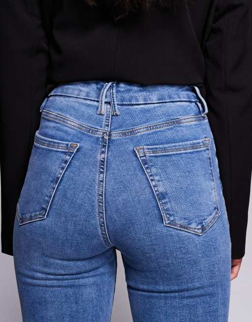 Good American - Always Fits Good Legs - Jeans skinny blu lavaggio medio, 4 di 5