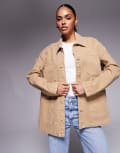 [Good American] Good American canvas jacket in khaki beige (part of a set)-Green XL good khaki001