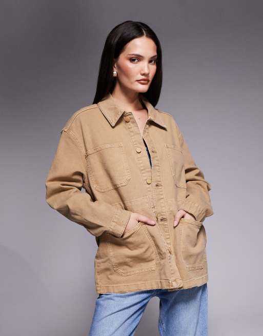 Good American canvas jacket in khaki beige (part of a set)