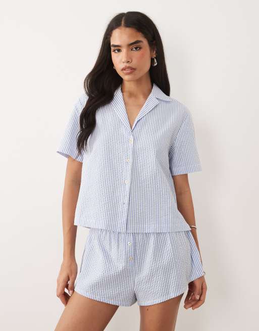 Good American seersucker set in blue stripe, 2 of 3