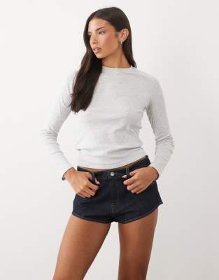 Good American Denim Micro Shorts In Blue